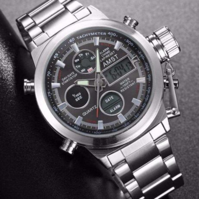 Часы AMST 3003 (серебристый или чёрный цвет)