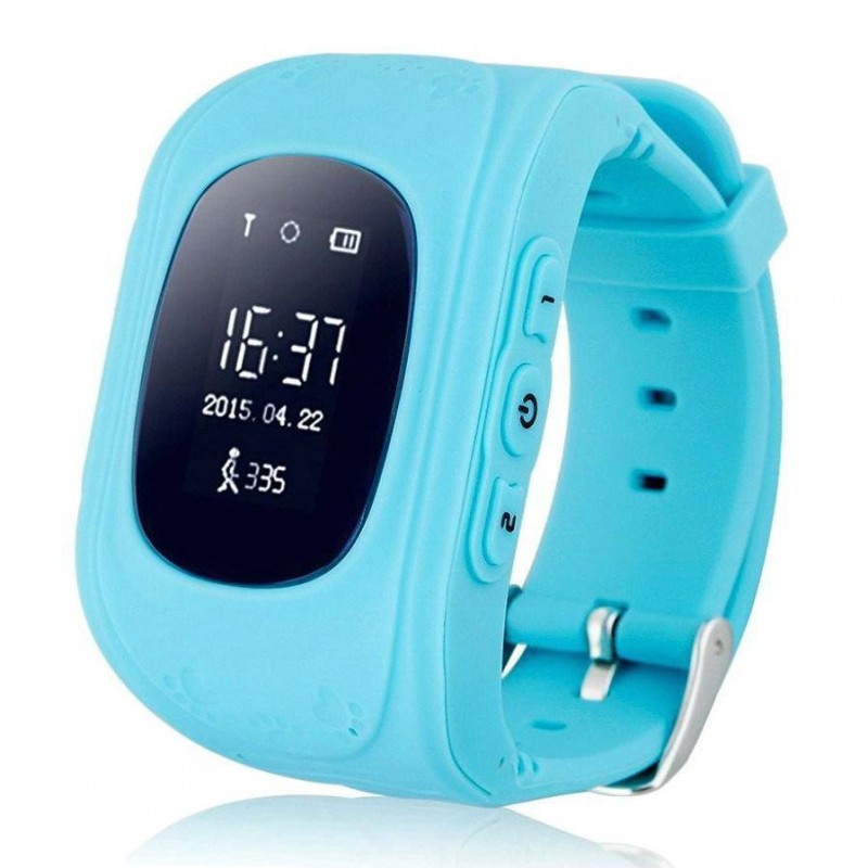 Детские умные часы с GPS Q50 (Smart baby watch) голубые