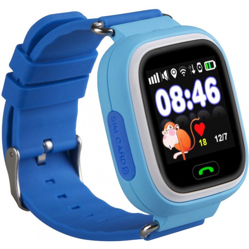 Детские умные часы Smart Baby Watch Wonlex Q80 (Q90, GW100, Q100) синие